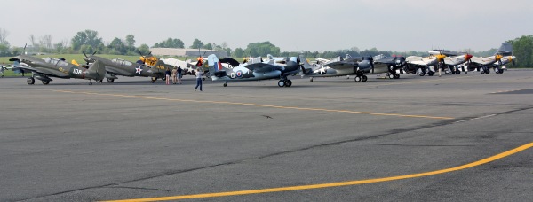World War II aircraft filled the tarmac at Culpeper Regional Airport earlier this month in preparation for the Arsenal of Democracy Flyover. (Photo: K. Daniel Glover)